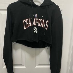 Cropped raptors hoodie